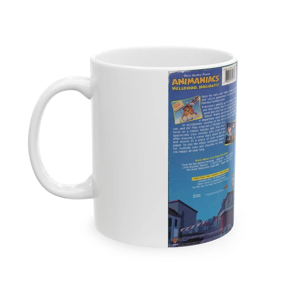 ANIMANIACS HELLOOOO HOLIDAYS (VHS COVER) - White Coffee Mug-Go Mug Yourself