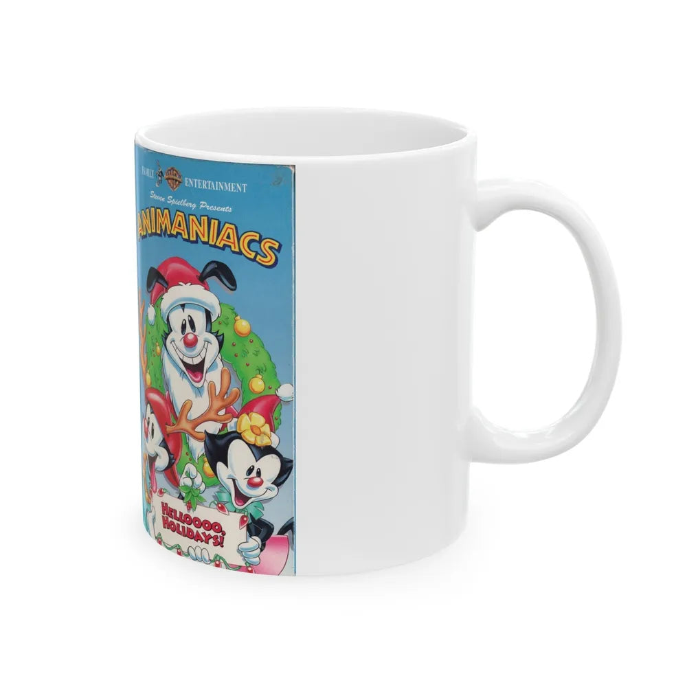 ANIMANIACS HELLOOOO HOLIDAYS (VHS COVER) - White Coffee Mug-Go Mug Yourself