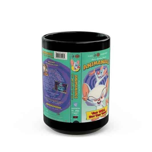 ANIMANIACS YOU WILL BUY THIS VIDEO (VHS COVER) - Black Coffee Mug 15oz - Go Mug Yourself