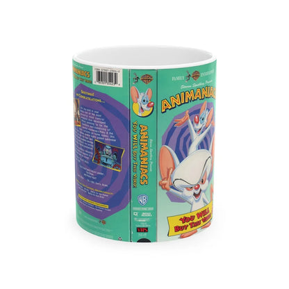 ANIMANIACS YOU WILL BUY THIS VIDEO (VHS COVER) - White Coffee Mug-11oz-Go Mug Yourself