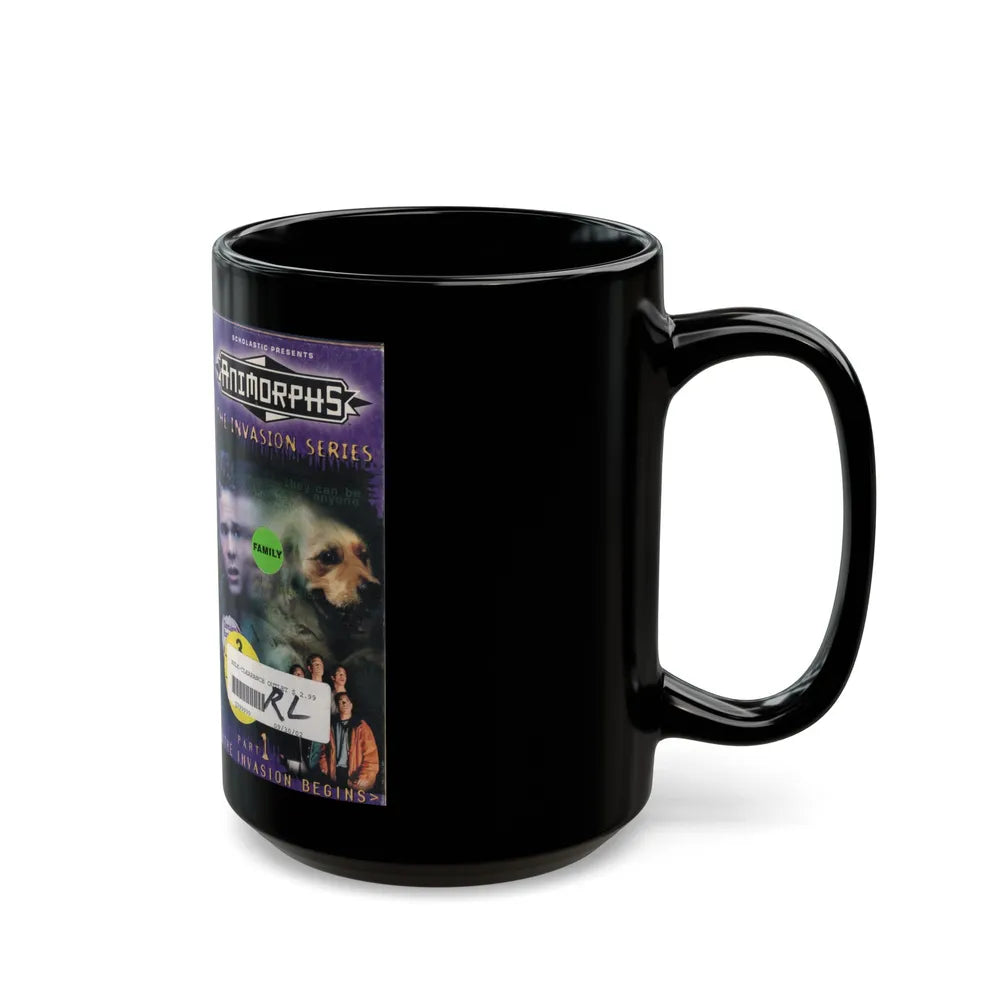 ANIMORPHS THE INVASION BEGINS (VHS COVER) - Black Coffee Mug-Go Mug Yourself