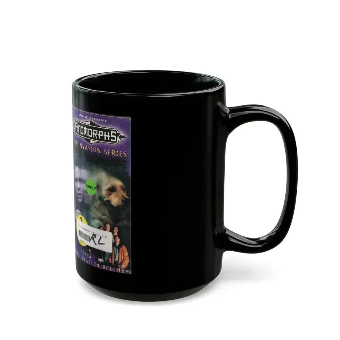 ANIMORPHS THE INVASION BEGINS (VHS COVER) - Black Coffee Mug - Go Mug Yourself