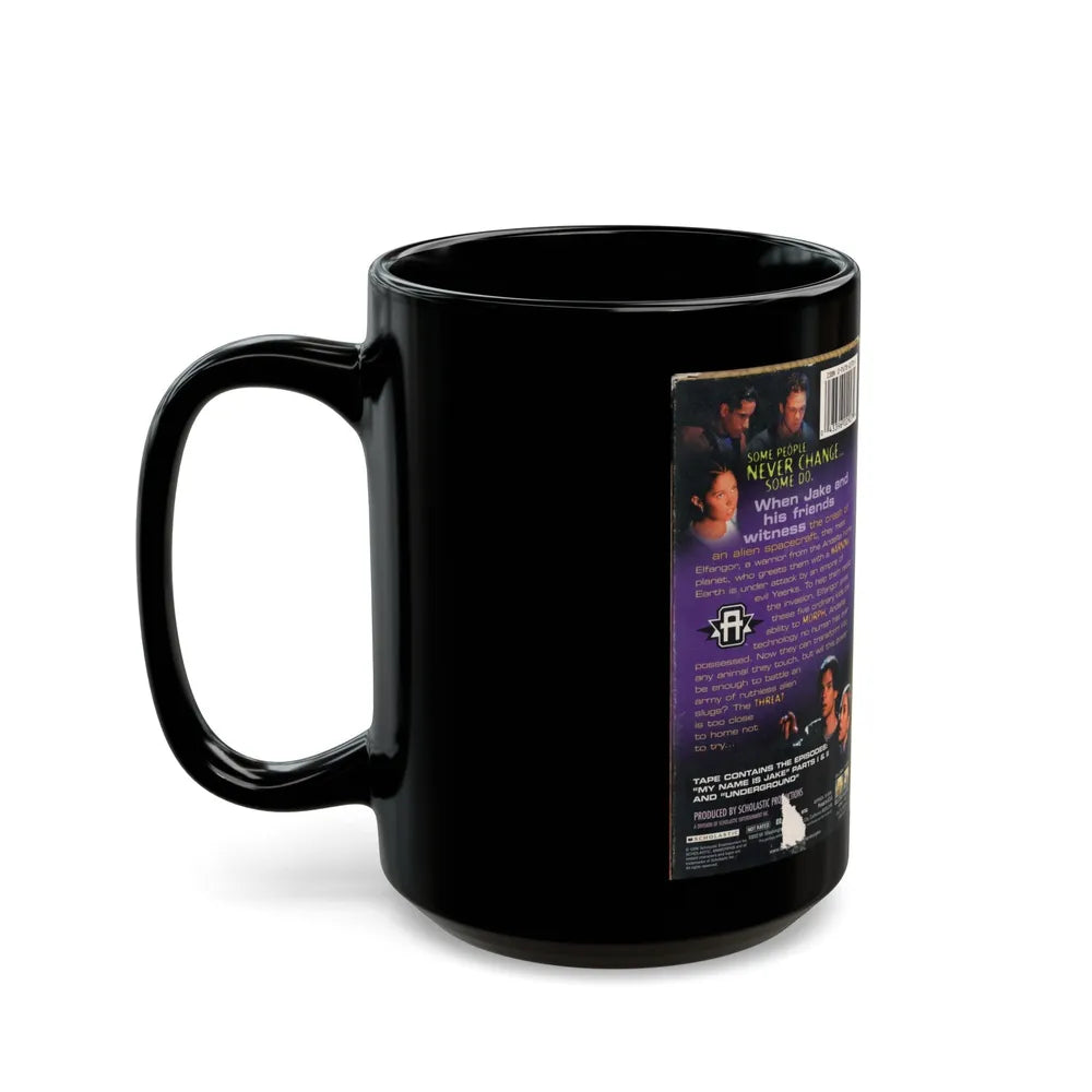 ANIMORPHS THE INVASION BEGINS (VHS COVER) - Black Coffee Mug-Go Mug Yourself