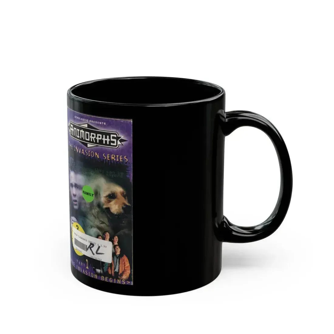 ANIMORPHS THE INVASION BEGINS (VHS COVER) - Black Coffee Mug - Go Mug Yourself