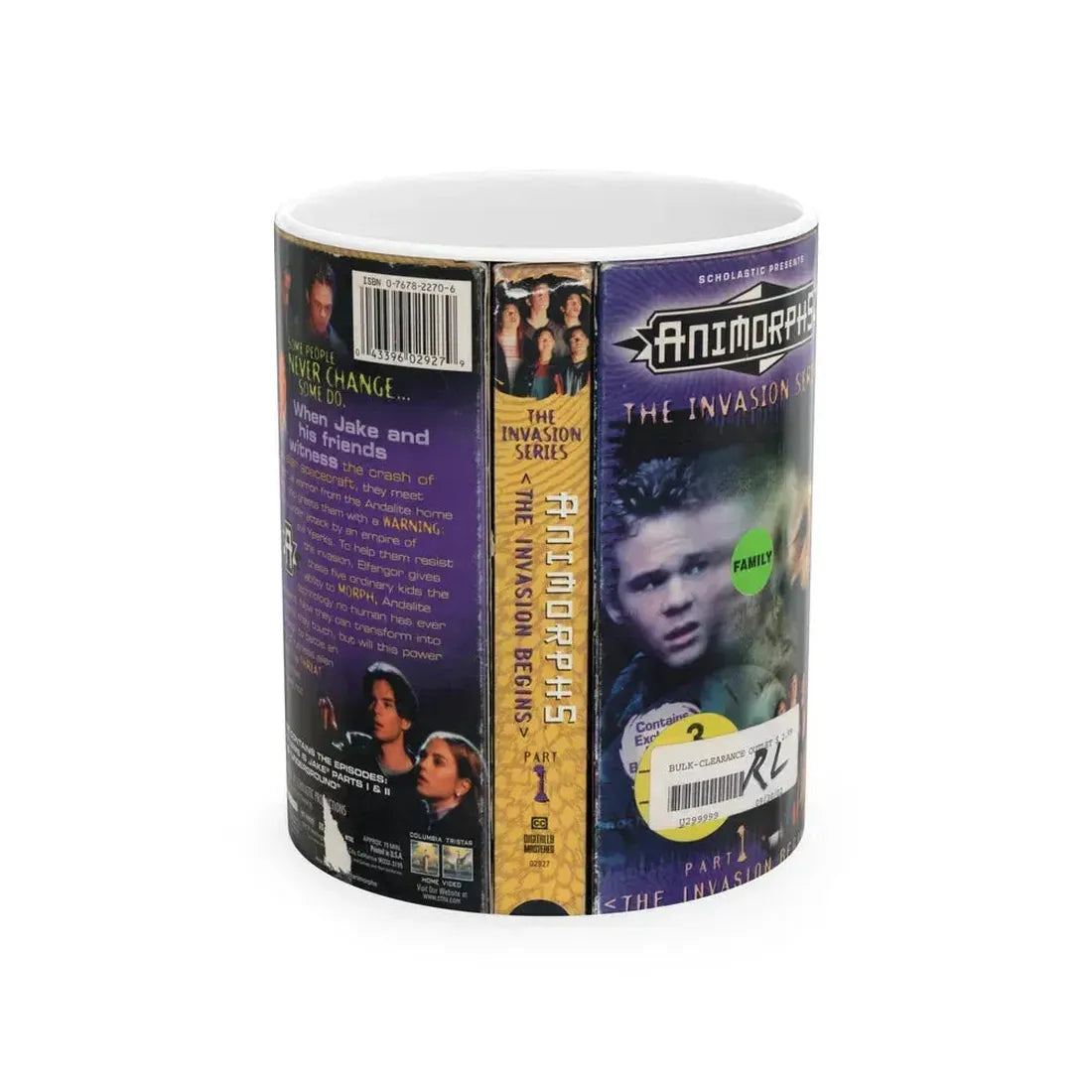 ANIMORPHS THE INVASION BEGINS (VHS COVER) - White Coffee Mug 11oz - Go Mug Yourself