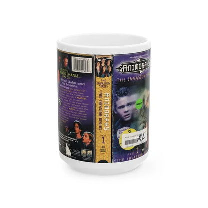 ANIMORPHS THE INVASION BEGINS (VHS COVER) - White Coffee Mug 15oz - Go Mug Yourself