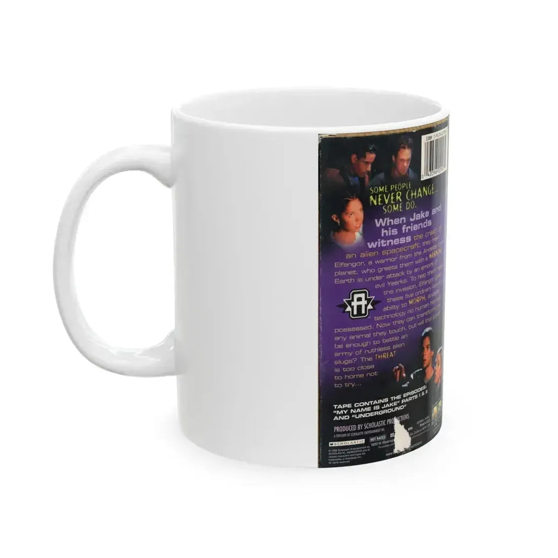 ANIMORPHS THE INVASION BEGINS (VHS COVER) - White Coffee Mug - Go Mug Yourself