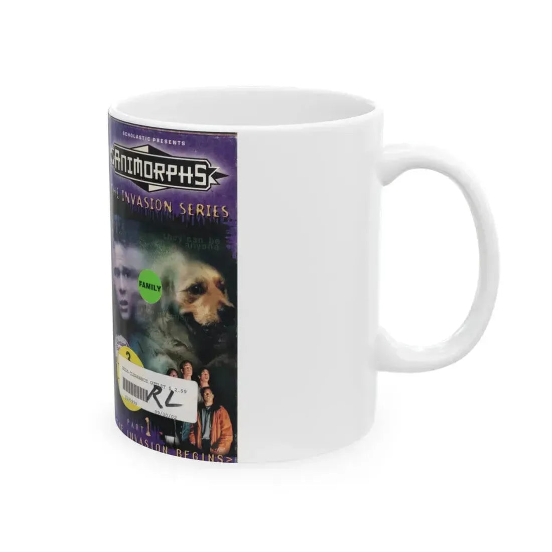 ANIMORPHS THE INVASION BEGINS (VHS COVER) - White Coffee Mug - Go Mug Yourself