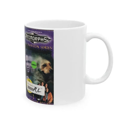 ANIMORPHS THE INVASION BEGINS (VHS COVER) - White Coffee Mug - Go Mug Yourself
