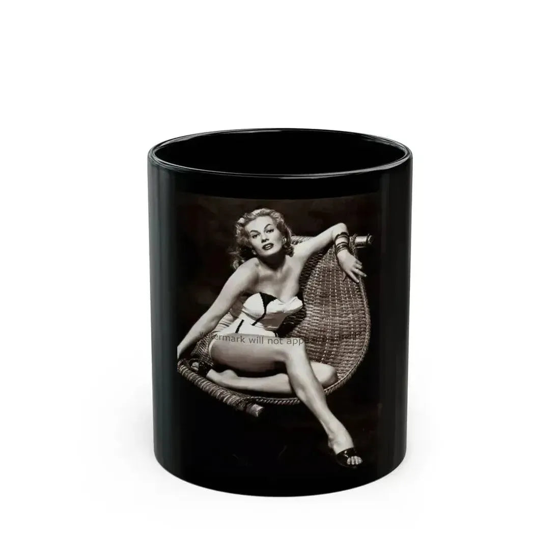 Anita Ekberg #05 (Vintage Female Icon) Black Coffee Mug 11oz - Go Mug Yourself