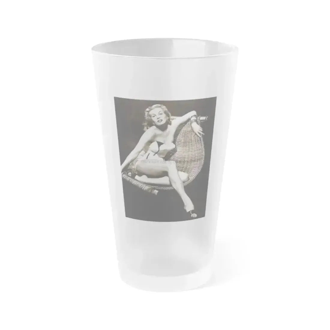 Anita Ekberg #05 (Vintage Female Icon) Frosted Pint Glass 16oz 16oz Frosted - Go Mug Yourself