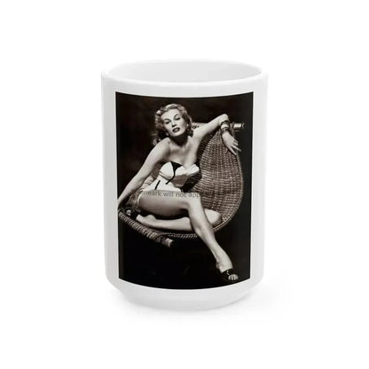 Anita Ekberg #05 (Vintage Female Icon) White Coffee Mug 15oz - Go Mug Yourself