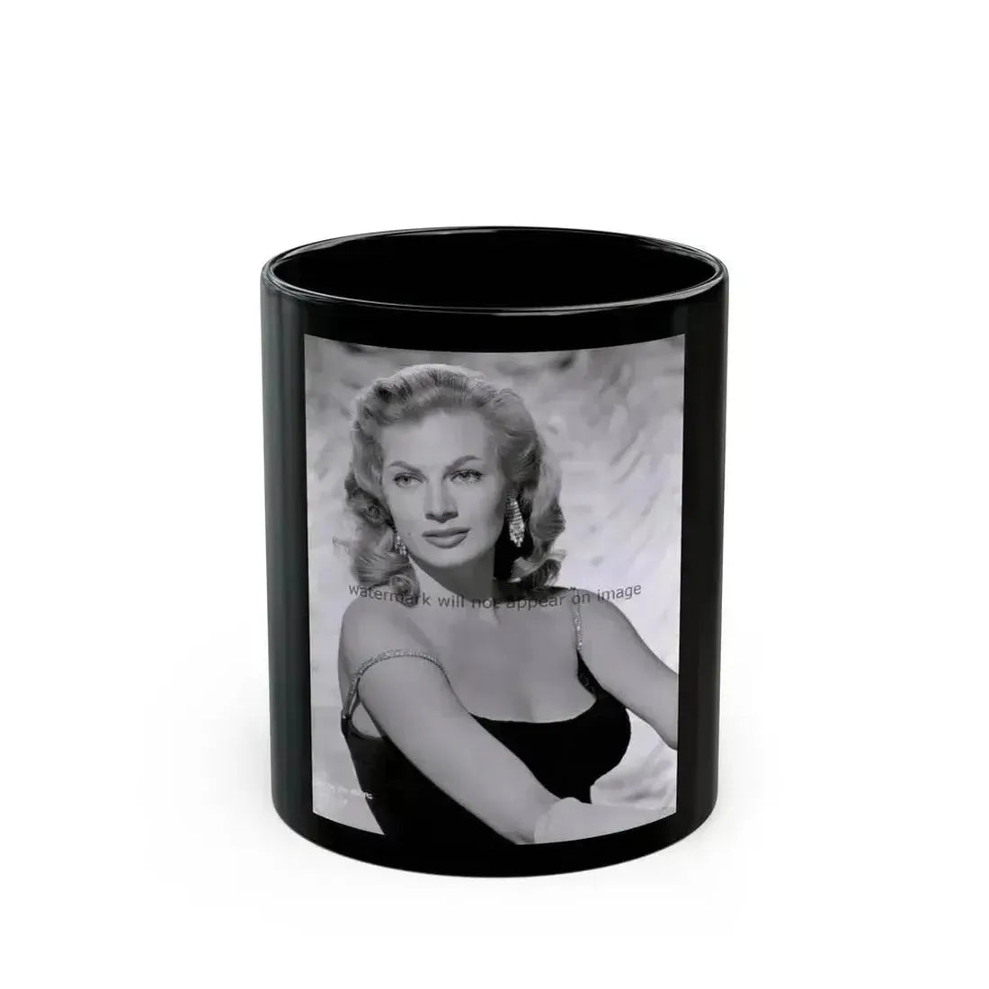 Anita Ekberg #110 (Vintage Female Icon) Black Coffee Mug 11oz - Go Mug Yourself