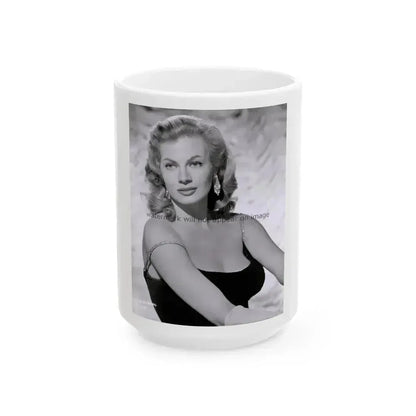 Anita Ekberg #110 (Vintage Female Icon) White Coffee Mug 15oz - Go Mug Yourself