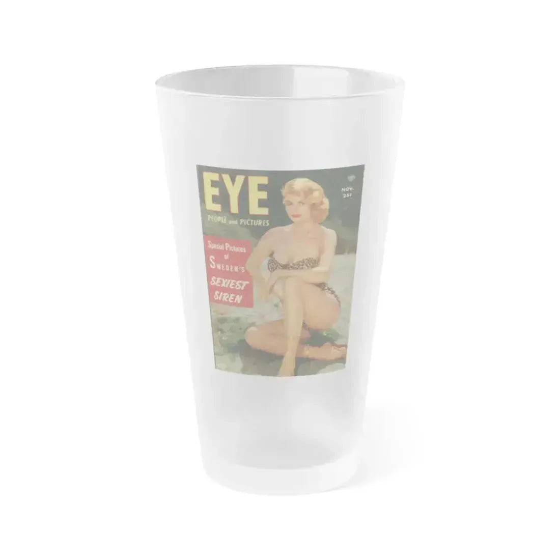 Anita Ekberg #128 - Mag. Cover (Vintage Female Icon) Frosted Pint Glass 16oz 16oz Frosted - Go Mug Yourself