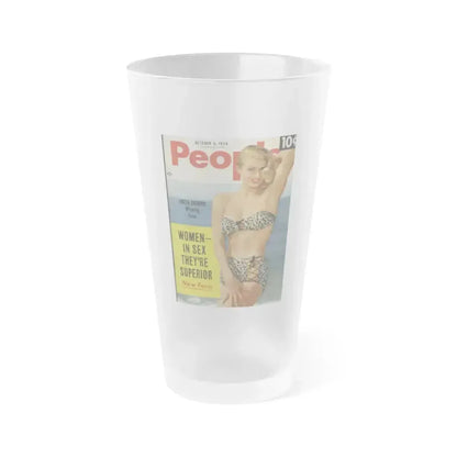 Anita Ekberg #129 - Mag. Cover (Vintage Female Icon) Frosted Pint Glass 16oz 16oz Frosted - Go Mug Yourself