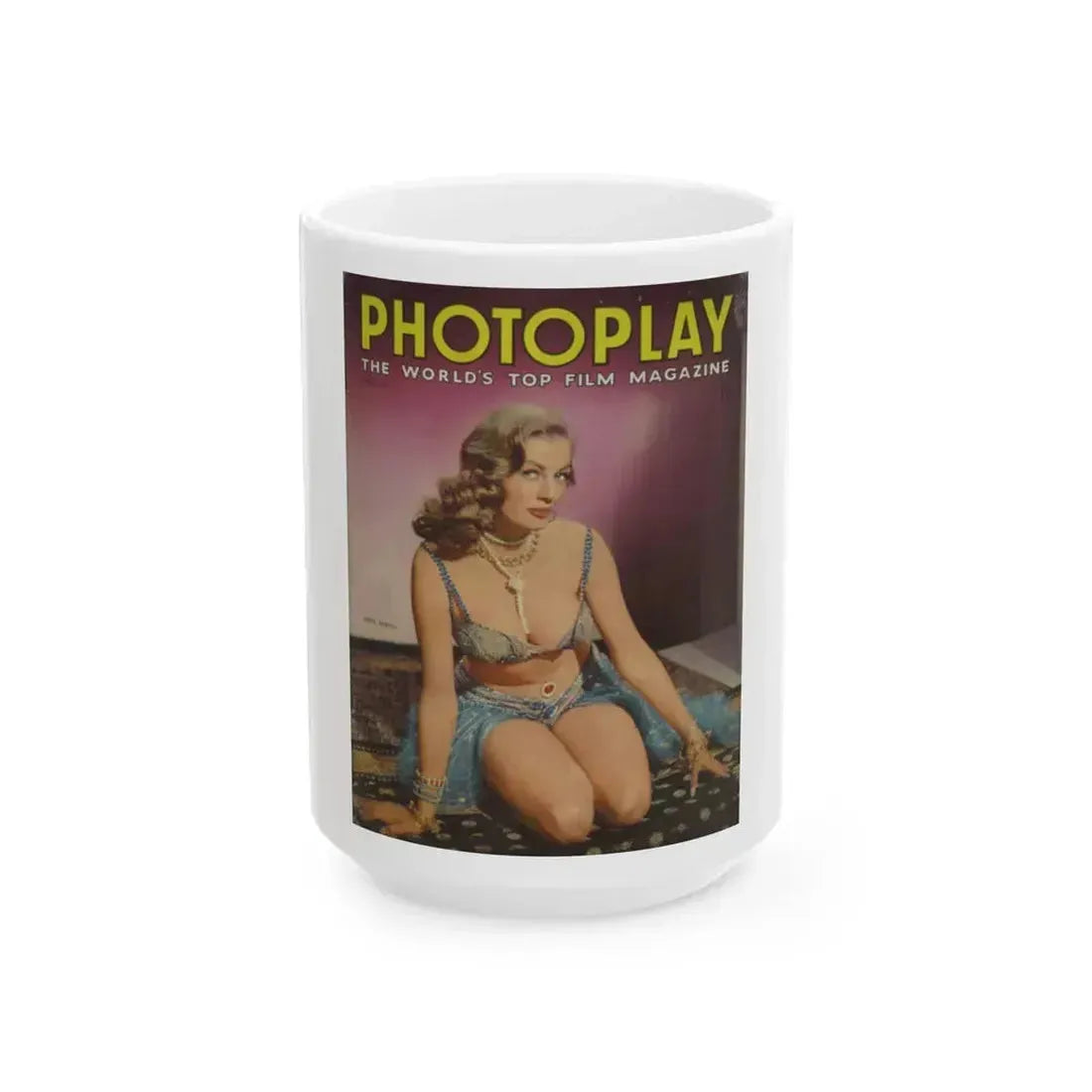 Anita Ekberg #133 - Mag. Cover (Vintage Female Icon) White Coffee Mug 15oz - Go Mug Yourself