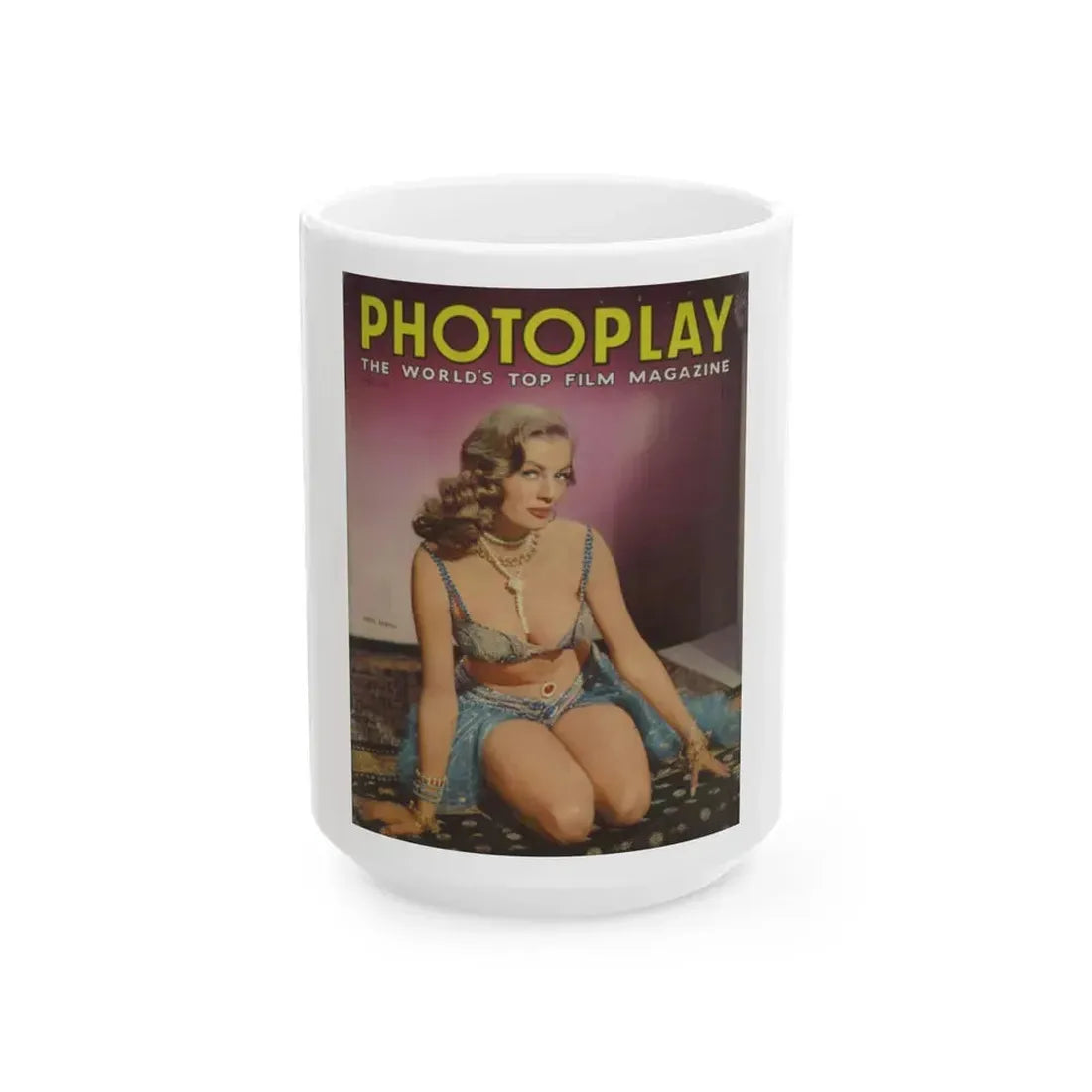 Anita Ekberg #133 - Mag. Cover (Vintage Female Icon) White Coffee Mug 15oz - Go Mug Yourself