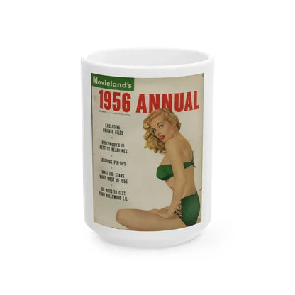 Anita Ekberg #134 - Mag. Cover (Vintage Female Icon) White Coffee Mug 15oz - Go Mug Yourself