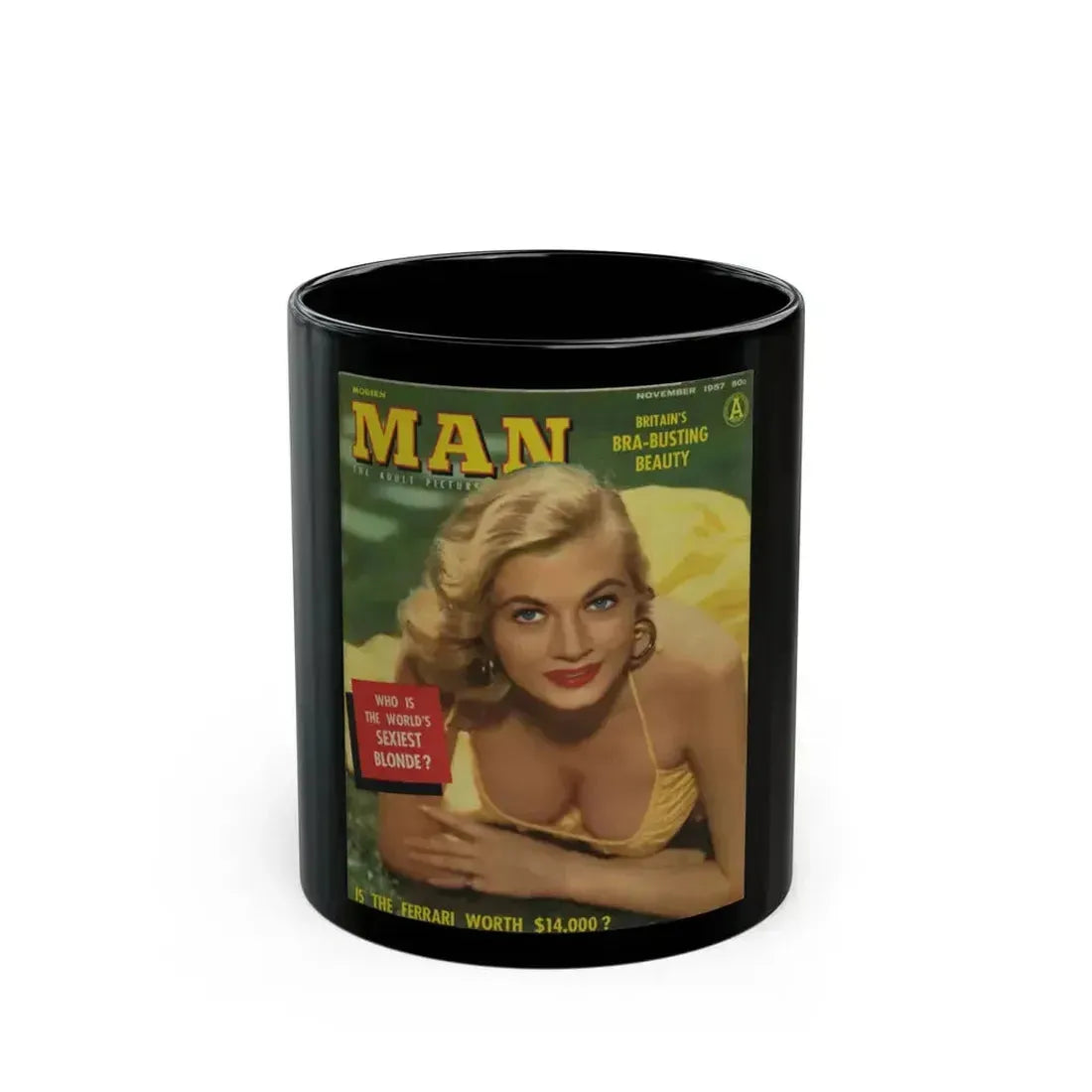 Anita Ekberg #135 - Mag. Cover (Vintage Female Icon) Black Coffee Mug 11oz - Go Mug Yourself