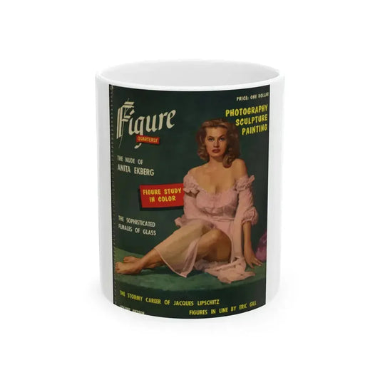 Anita Ekberg #137 - Mag. Cover (Vintage Female Icon) White Coffee Mug 11oz - Go Mug Yourself