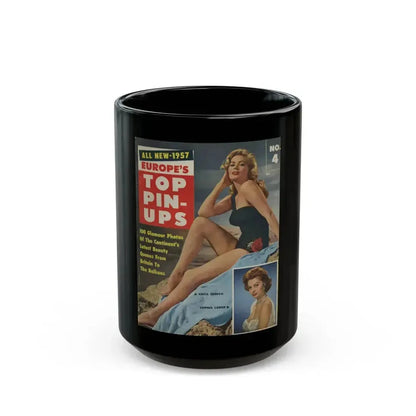 Anita Ekberg #138 - Mag. Cover (Vintage Female Icon) Black Coffee Mug 15oz - Go Mug Yourself