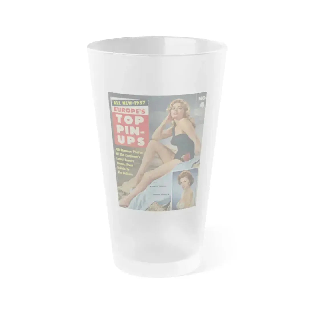 Anita Ekberg #138 - Mag. Cover (Vintage Female Icon) Frosted Pint Glass 16oz 16oz Frosted - Go Mug Yourself