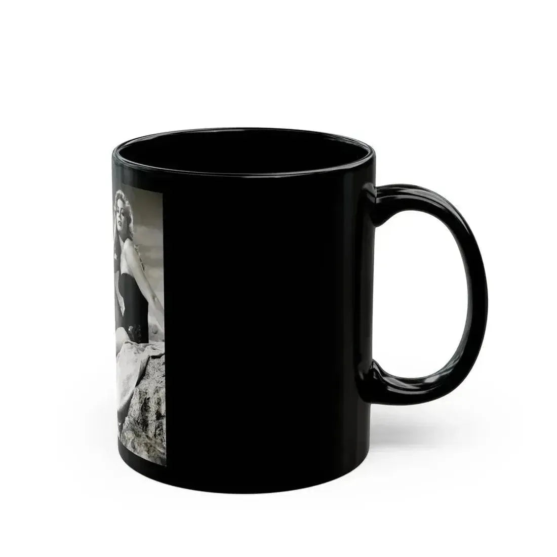 Anita Ekberg #142 (Vintage Female Icon) Black Coffee Mug - Go Mug Yourself