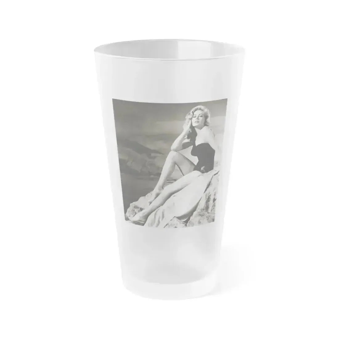 Anita Ekberg #142 (Vintage Female Icon) Frosted Pint Glass 16oz 16oz Frosted - Go Mug Yourself