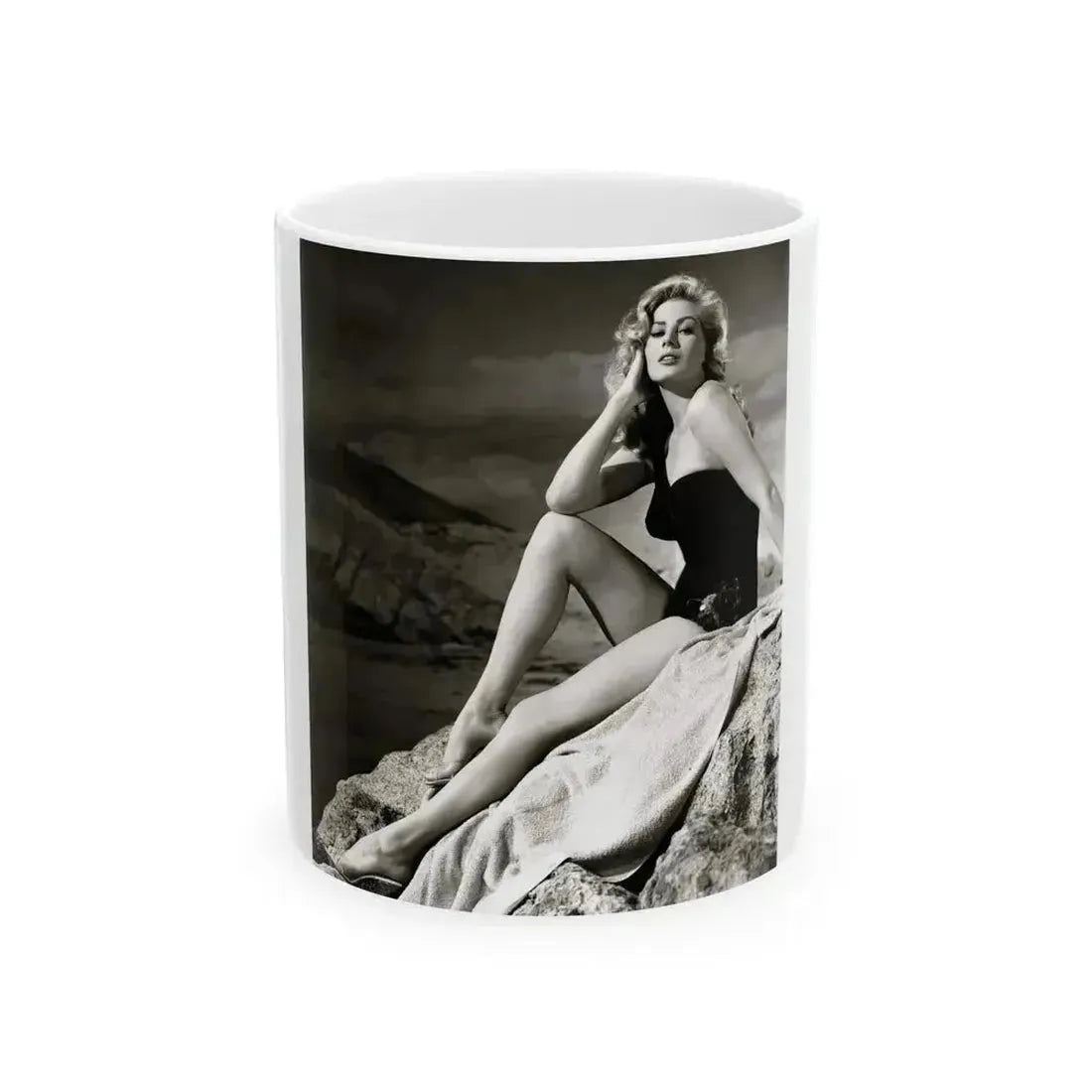 Anita Ekberg #142 (Vintage Female Icon) White Coffee Mug 11oz - Go Mug Yourself