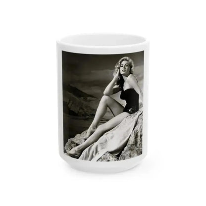 Anita Ekberg #142 (Vintage Female Icon) White Coffee Mug 15oz - Go Mug Yourself