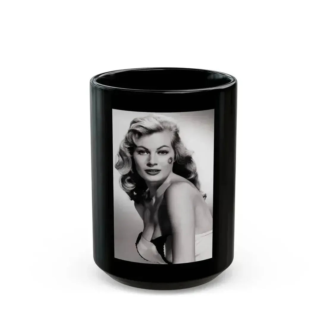 Anita Ekberg #158 (Vintage Female Icon) Black Coffee Mug 15oz - Go Mug Yourself