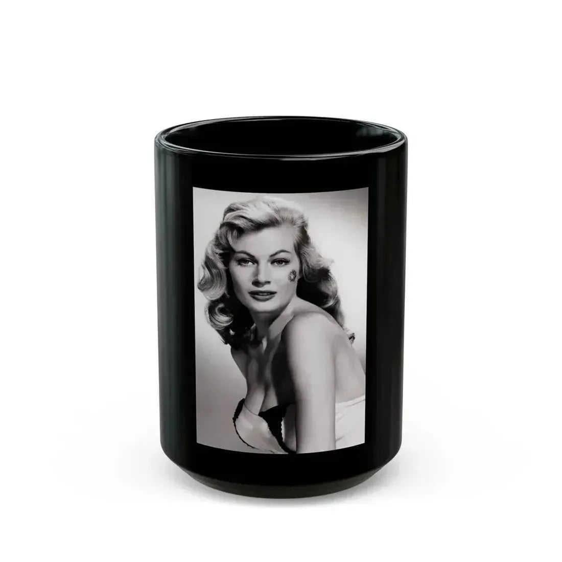 Anita Ekberg #158 (Vintage Female Icon) Black Coffee Mug 15oz - Go Mug Yourself