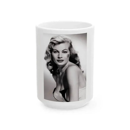 Anita Ekberg #158 (Vintage Female Icon) White Coffee Mug 15oz - Go Mug Yourself