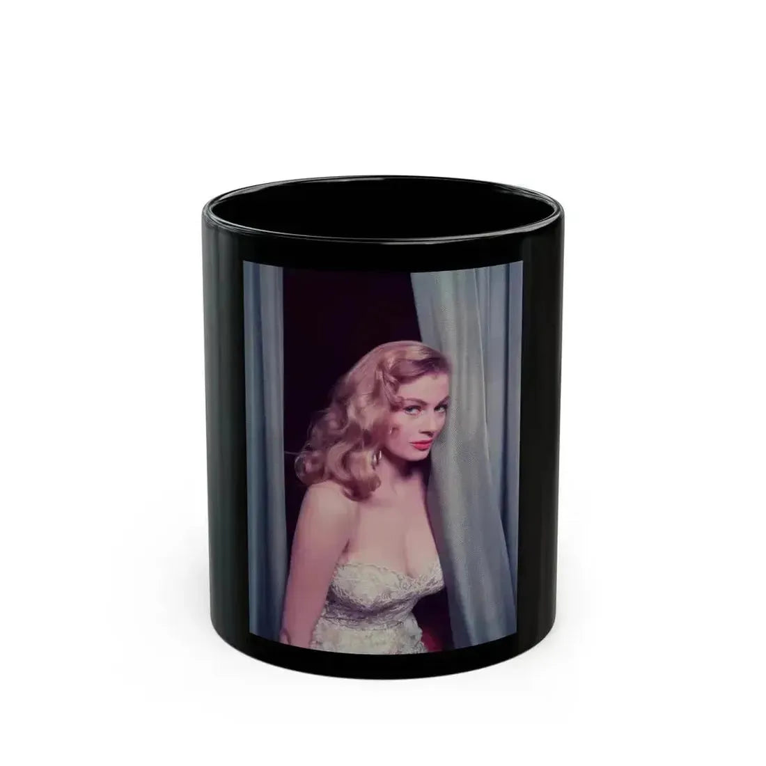 Anita Ekberg #230 (Vintage Female Icon) Black Coffee Mug 11oz - Go Mug Yourself