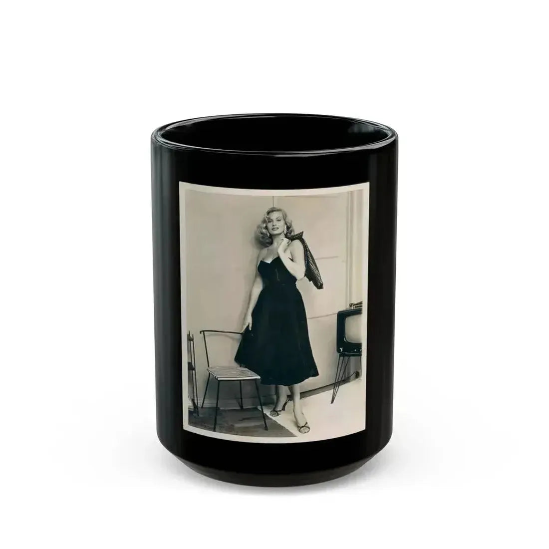 Anita Ekberg #232 (Vintage Female Icon) Black Coffee Mug 15oz - Go Mug Yourself
