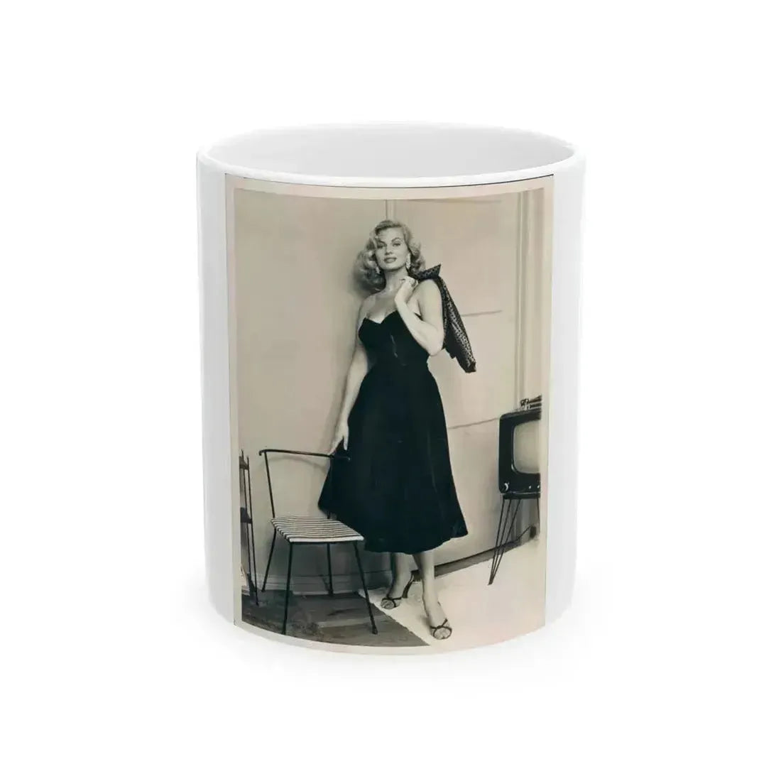 Anita Ekberg #232 (Vintage Female Icon) White Coffee Mug 11oz - Go Mug Yourself
