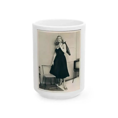 Anita Ekberg #232 (Vintage Female Icon) White Coffee Mug 15oz - Go Mug Yourself