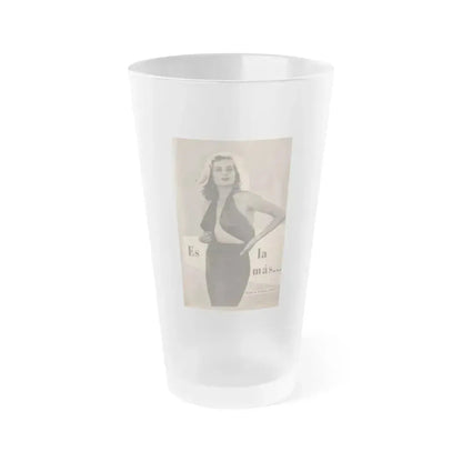 Anita Ekberg #235 - 1 B&W Photo from Foto Mag. '56 - (Vintage Female Icon) Frosted Pint Glass 16oz 16oz Frosted - Go Mug Yourself