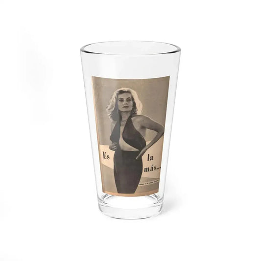 Anita Ekberg #235 - 1 B&W Photo from Foto Mag. '56 - (Vintage Female Icon) Pint Glass 16oz 16oz - Go Mug Yourself