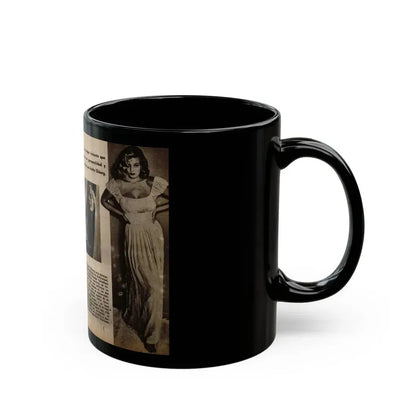 Anita Ekberg #236 - 3 B&W Photos from Foto Mag. '56 (Vintage Female Icon) Black Coffee Mug - Go Mug Yourself