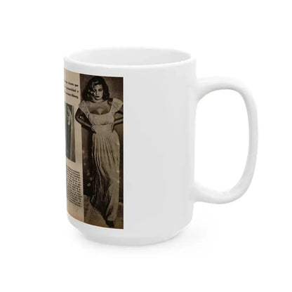 Anita Ekberg #236 - 3 B&W Photos from Foto Mag. '56 (Vintage Female Icon) White Coffee Mug - Go Mug Yourself