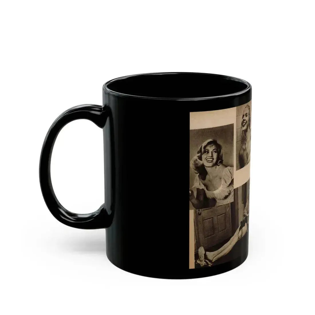 Anita Ekberg #237 - 4 B&W Photos from Foto Mag. '56 (Vintage Female Icon) Black Coffee Mug - Go Mug Yourself