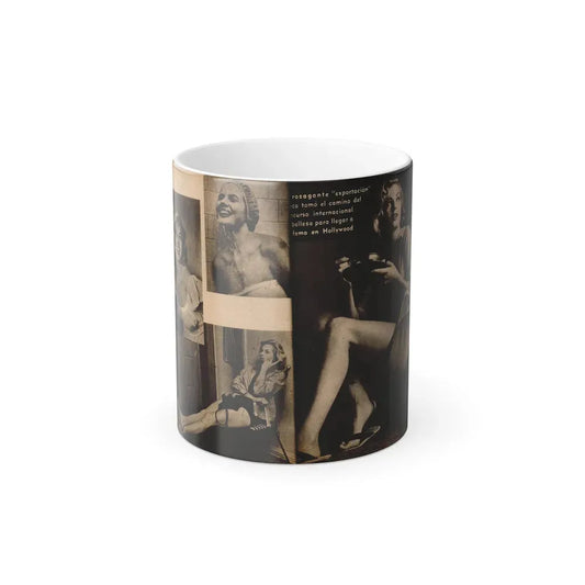 Anita Ekberg #237 - 4 B&W Photos from Foto Mag. '56 (Vintage Female Icon) Color Changing Coffee Mug 11oz - Go Mug Yourself