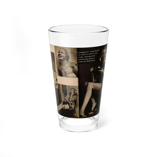 Anita Ekberg #237 - 4 B&W Photos from Foto Mag. '56 (Vintage Female Icon) Pint Glass 16oz 16oz - Go Mug Yourself