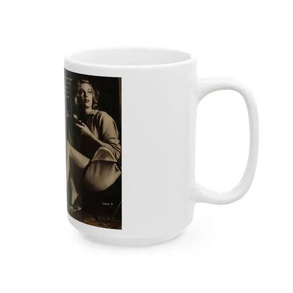 Anita Ekberg #237 - 4 B&W Photos from Foto Mag. '56 (Vintage Female Icon) White Coffee Mug - Go Mug Yourself
