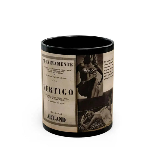 Anita Ekberg #238 - 2 B&W Photos from Foto Mag. '56 (Vintage Female Icon) Black Coffee Mug 11oz - Go Mug Yourself