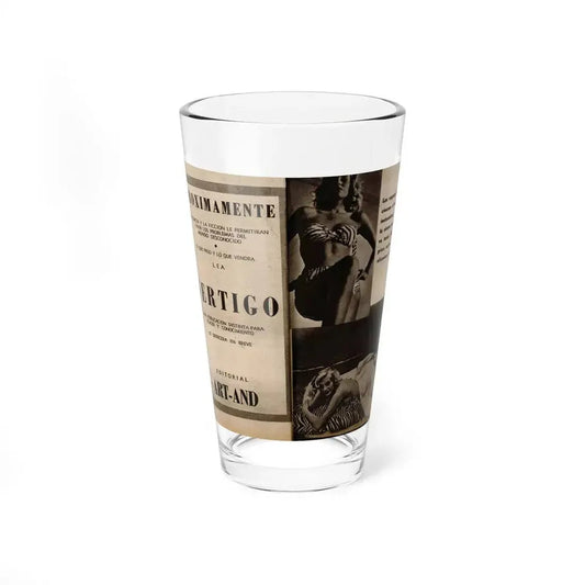 Anita Ekberg #238 - 2 B&W Photos from Foto Mag. '56 (Vintage Female Icon) Pint Glass 16oz 16oz - Go Mug Yourself