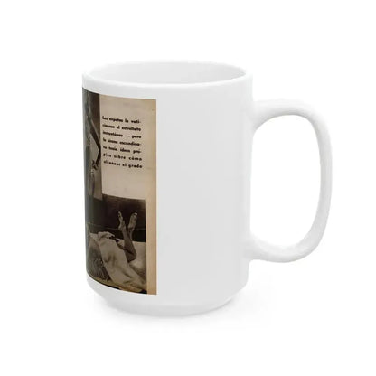 Anita Ekberg #238 - 2 B&W Photos from Foto Mag. '56 (Vintage Female Icon) White Coffee Mug - Go Mug Yourself
