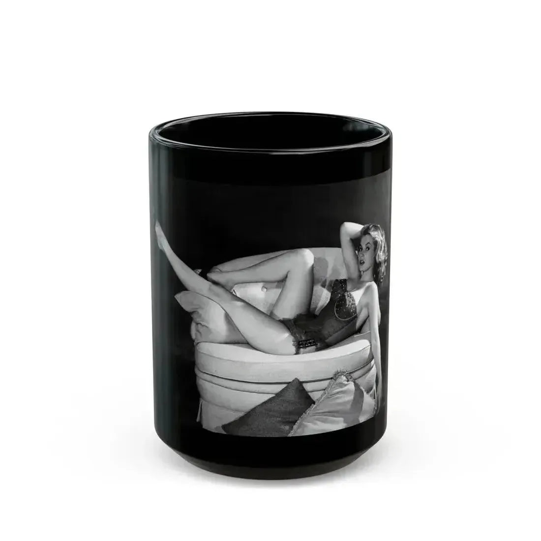 Anita Ekberg #247 (Vintage Female Icon) Black Coffee Mug 15oz - Go Mug Yourself
